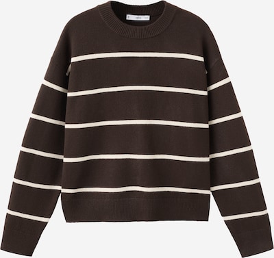 Pulover 'MARINA' MANGO pe maro închis / alb, Vizualizare produs