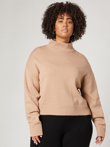 A LOT LESS Sweater 'Frey' in Beige: front
