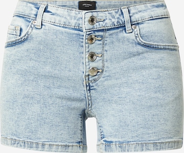 VERO MODA Skinny Shorts 'Lydia' in Blau: predná strana