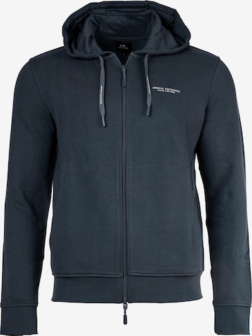 ARMANI EXCHANGE Zip-Up Hoodie in Grey: front