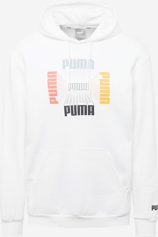 PUMA Athletic Sweatshirt in White: front