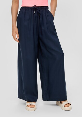 Wide Leg Pantalon s.Oliver en bleu : devant