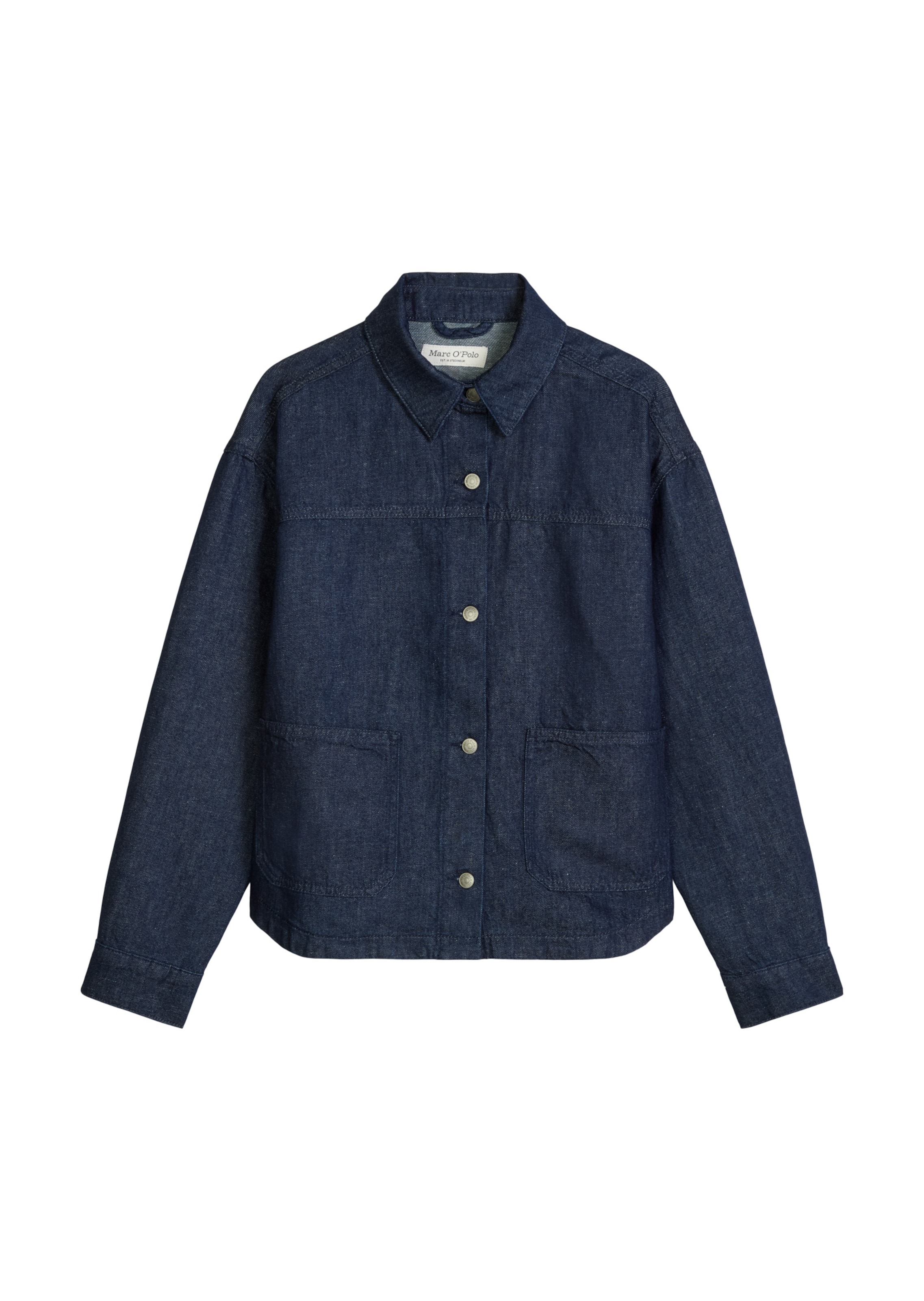 Marc O'Polo Chemisier en XXS en bleu foncé, Vue avec produit