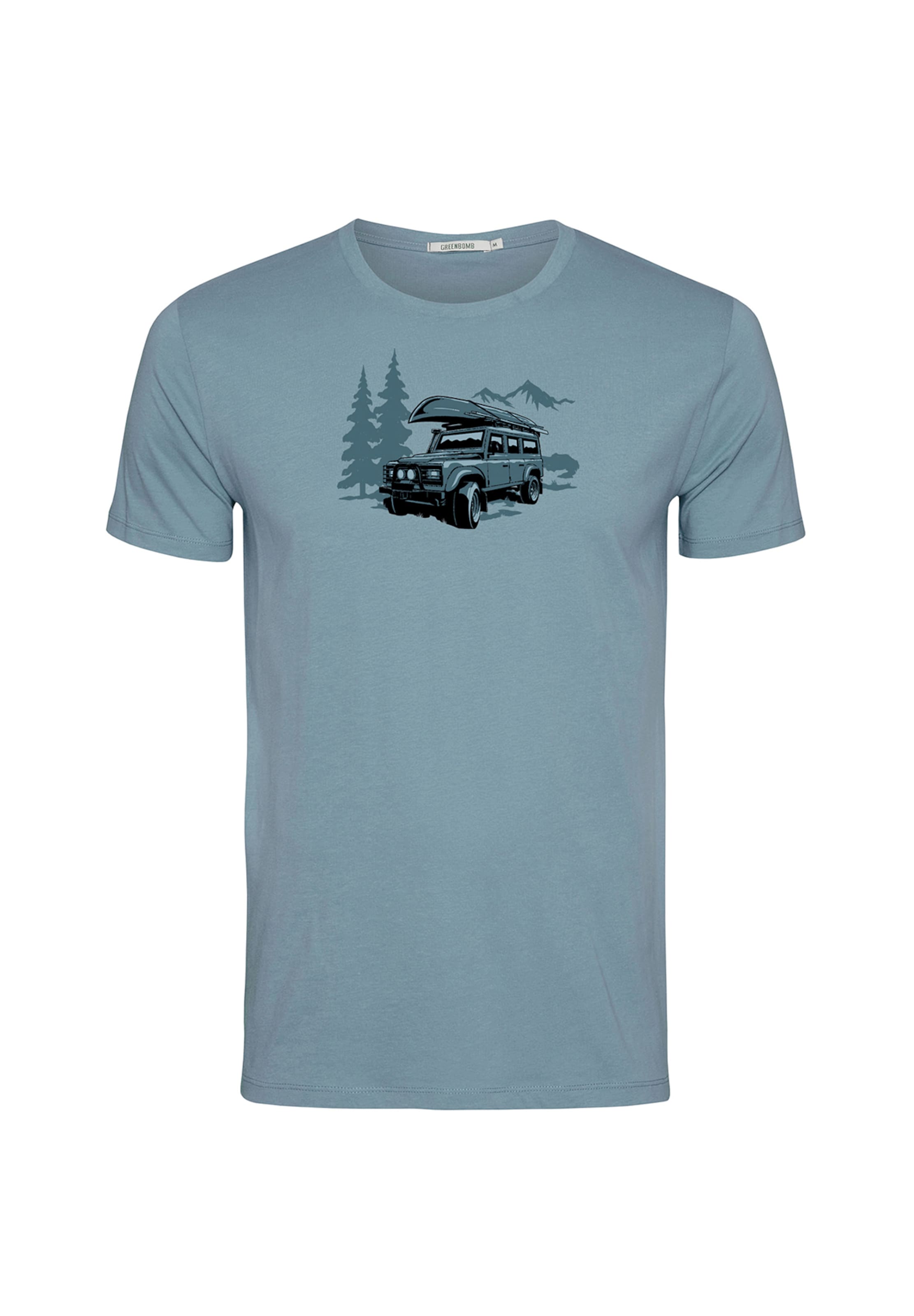 Maglietta 'Nature Getaway' di GREENBOMB in blu: frontale
