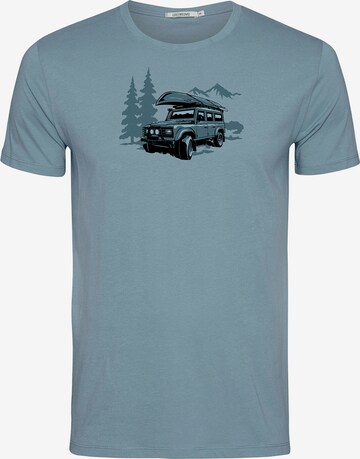 Maglietta 'Nature Getaway' di GREENBOMB in blu: frontale