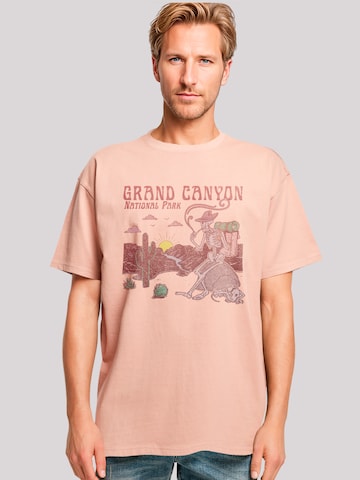 T-Shirt 'US National Parks Grand Canyon Sunrise' F4NT4STIC en rose : devant