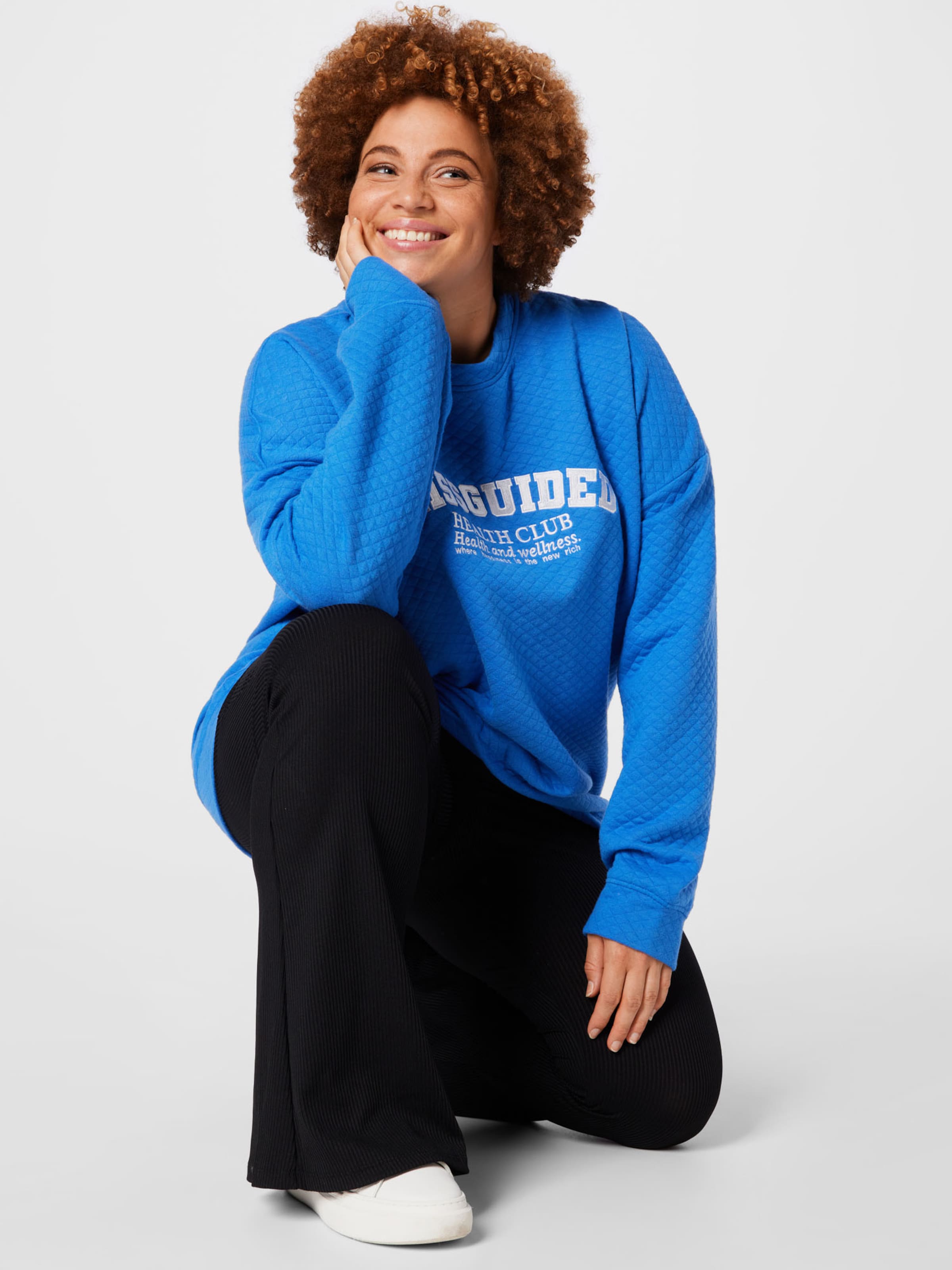 Frauen Sweat Missguided Plus Sweatshirt in Blau - FJ23233
