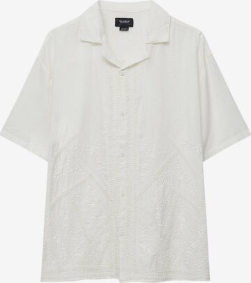 Pull&Bear Regular Fit Skjorte i hvid: forside
