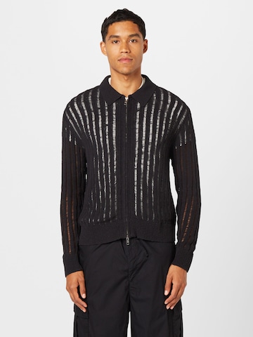 WEEKDAY Knit cardigan 'Fernando' in Black: front