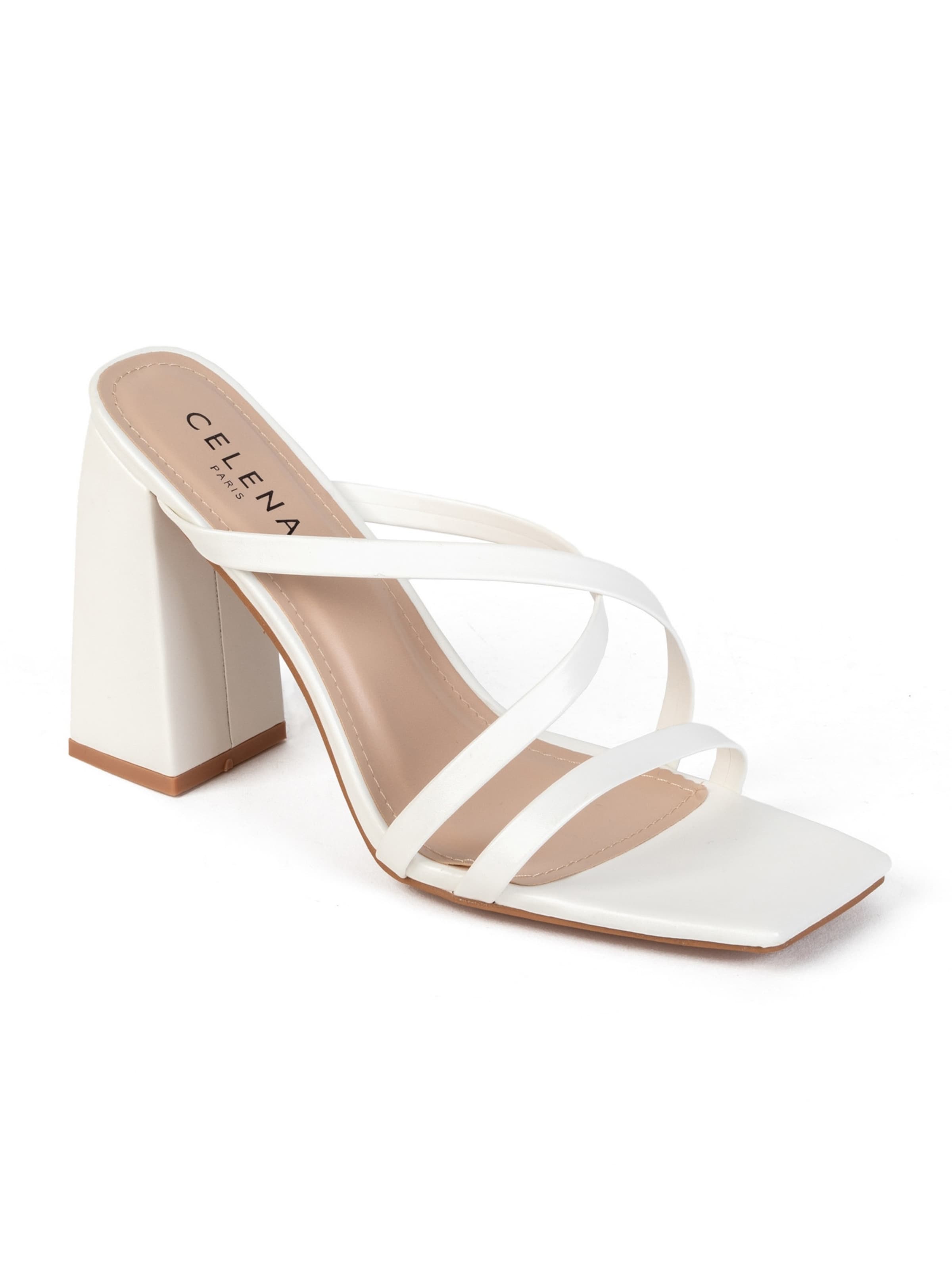 CelenaNatikače s potpeticom 'Cybill' - bijela boja