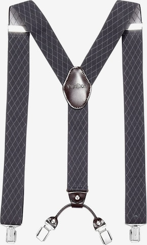 DonDon Suspenders in Grey: front