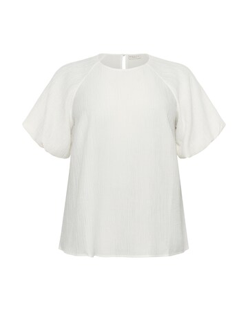 Chemisier 'Girla' KAFFE CURVE en blanc : devant