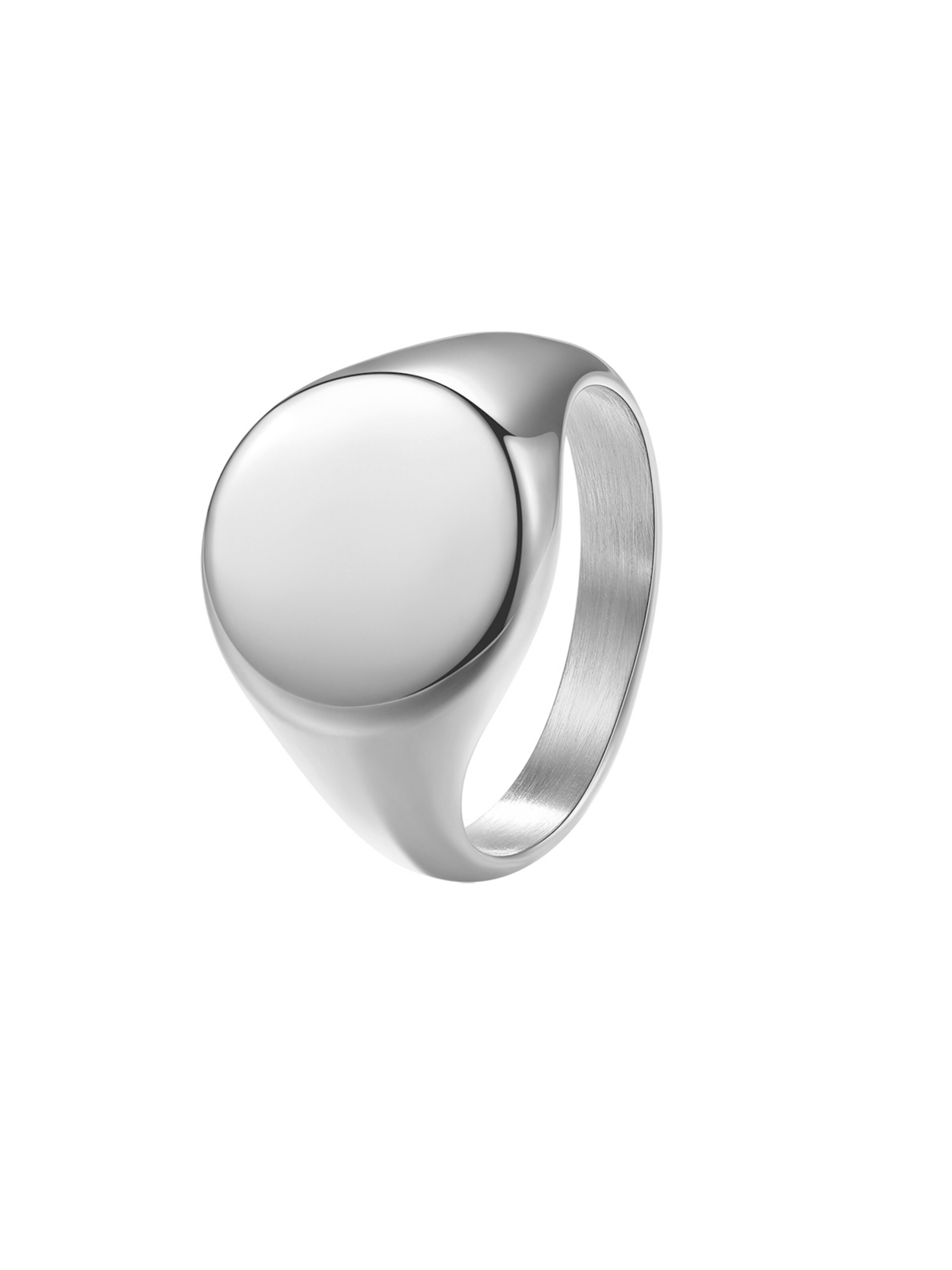 Hey Happiness - Anillo 'Signet' en plata: frente