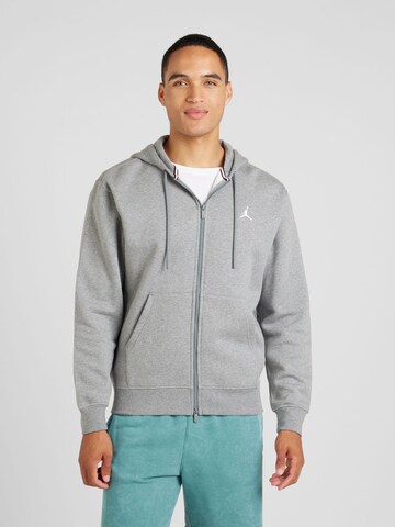 Jordan - Sudadera con cremallera en gris: frente