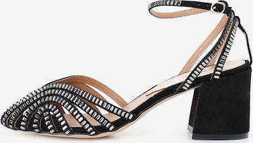 Décolleté sling di CAFè NOIR in nero: frontale