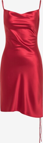 faina Koktejl obleka | rdeča barva: sprednja stran