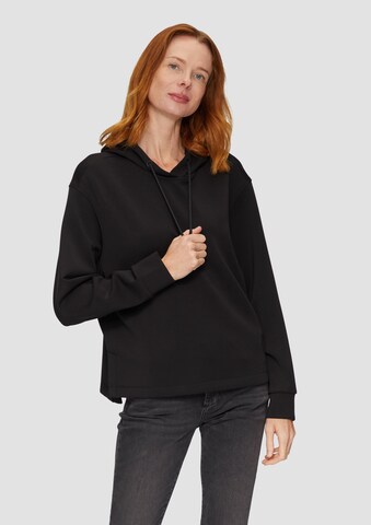 s.Oliver Sweatshirt in Zwart: voorkant