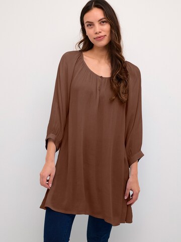 Kaffe Tunic 'Amber' in Brown: front