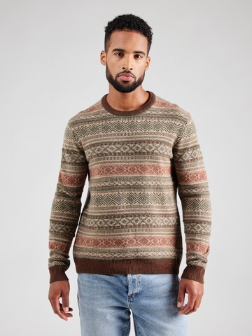 Pullover 'FAIRISLE' di Hackett London in verde: frontale