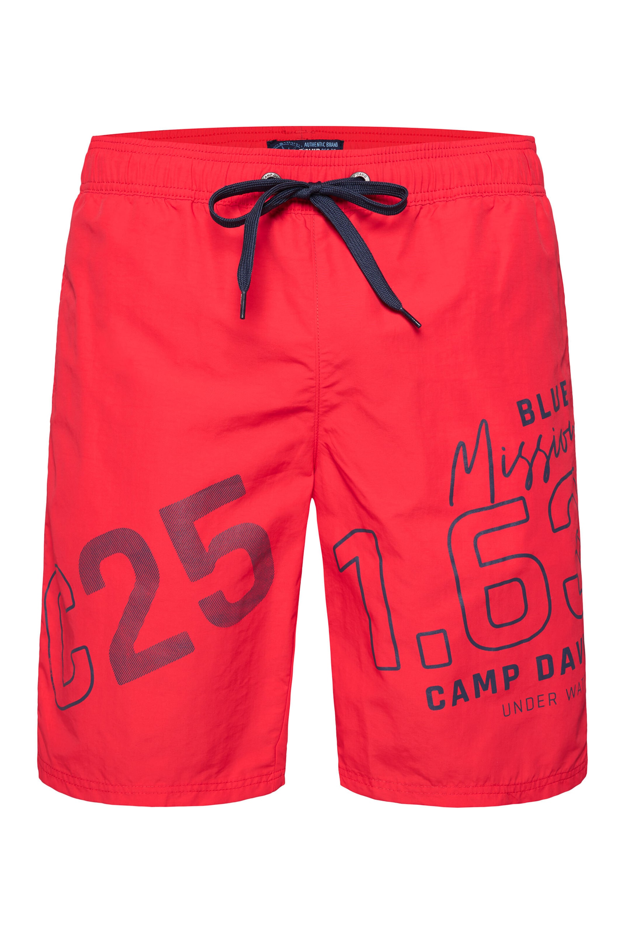 Shorts de bain CAMP DAVID en rouge : devant