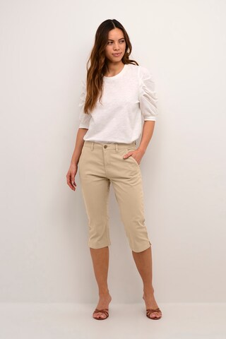 CULTURE Slimfit Hose 'brita' in Beige