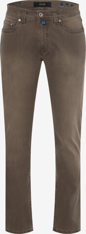 PIERRE CARDIN Slimfit Jeans 'Lyon' in Bruin: voorkant