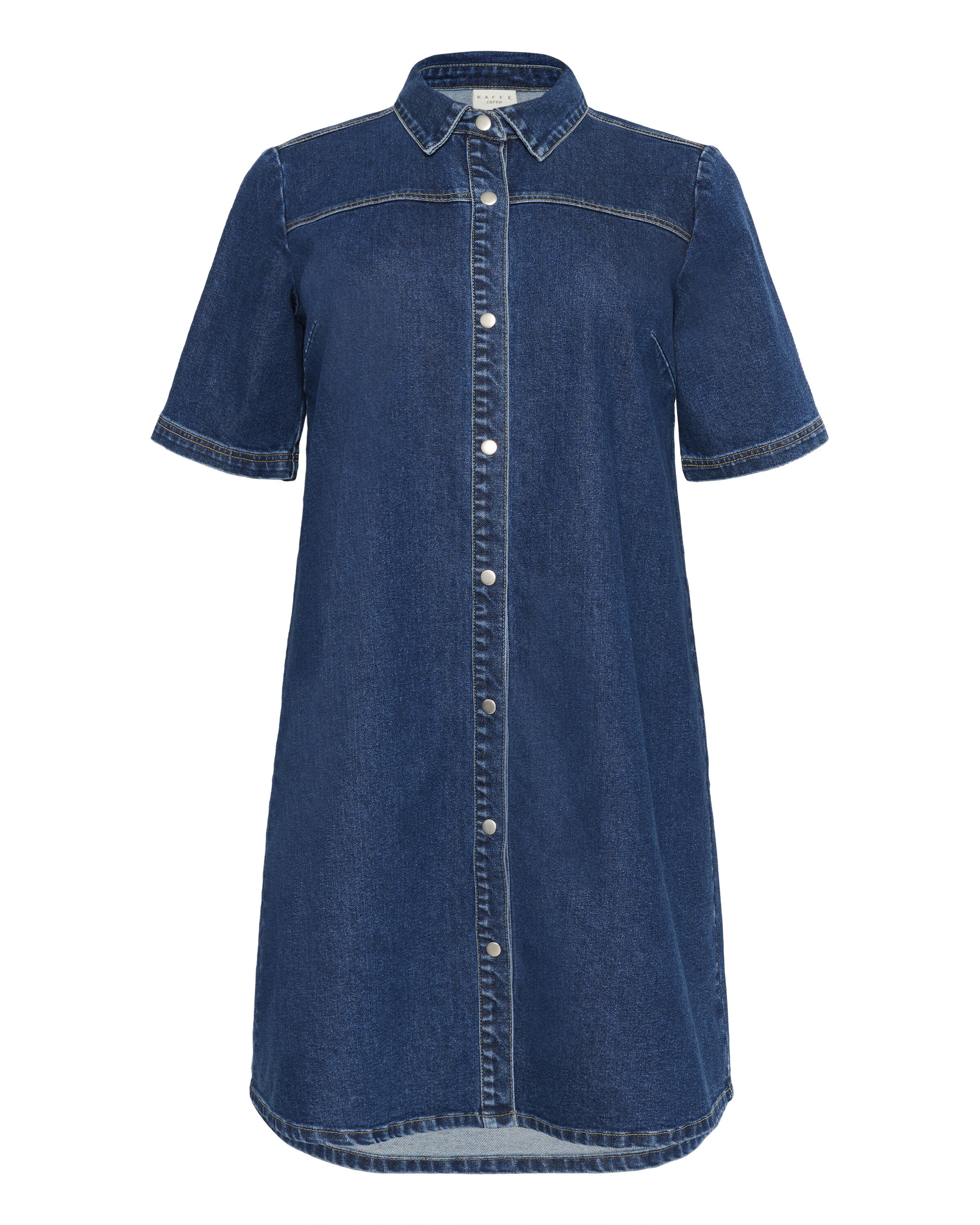 KAFFE CURVE Jurk in Blauw: voorkant