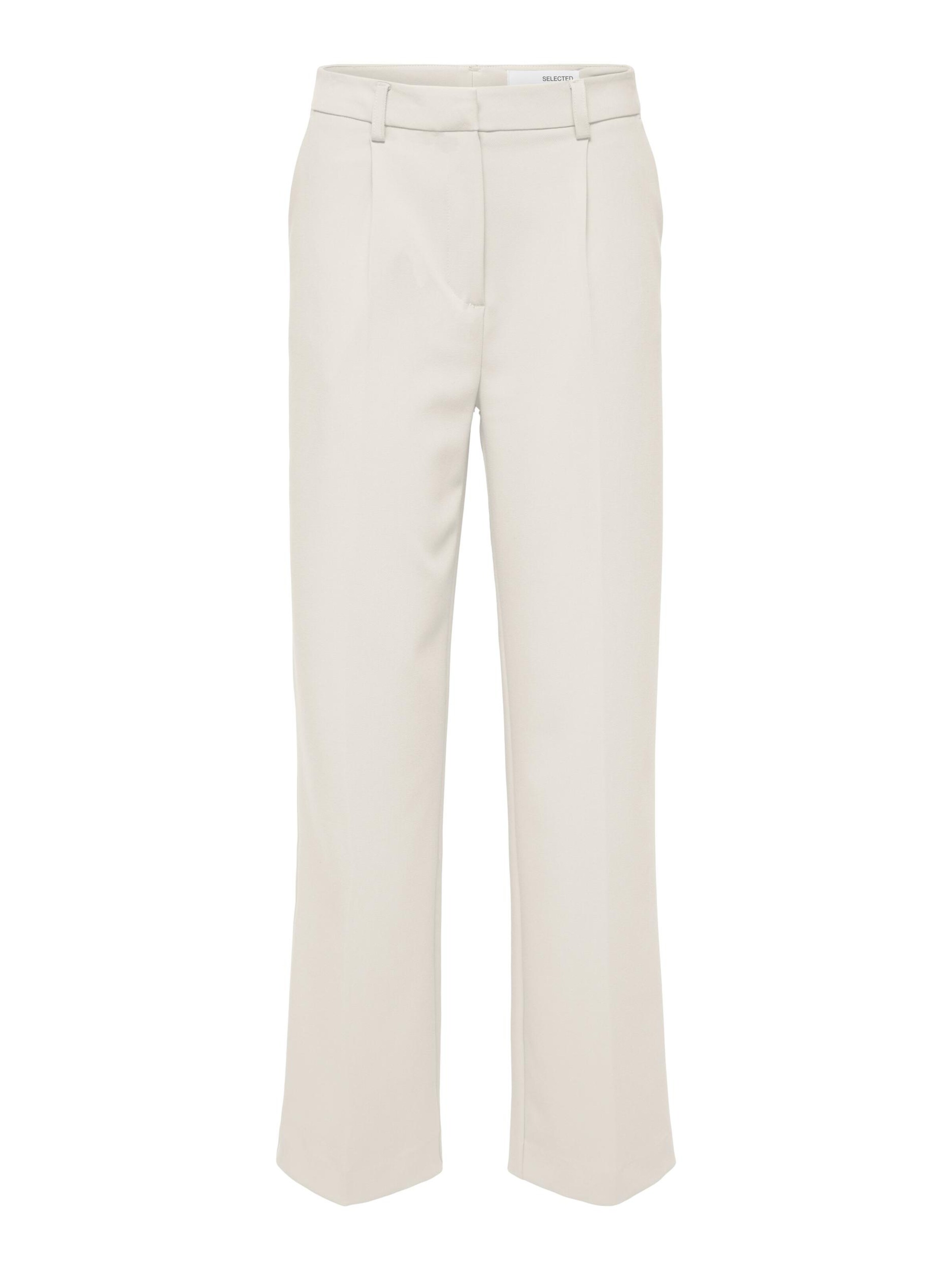 Regular Pantalon 'MYLA' SELECTED en blanc : devant