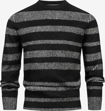 INDICODE JEANS Trui 'INKalle' in Zwart: voorkant