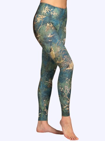 Magadi Skinny Sporthose 'Camo' in Grün