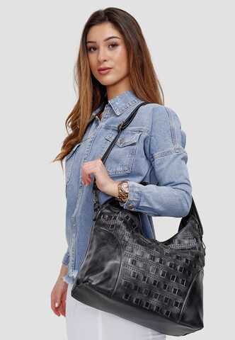 HARPA Shoulder Bag in Black: front