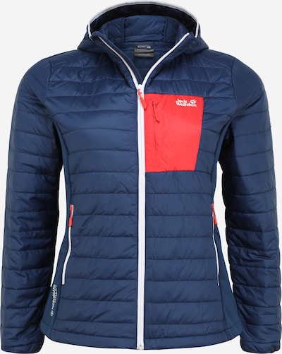 JACK WOLFSKIN Jacke 'Routeburn' in dunkelblau / rot, Produktansicht
