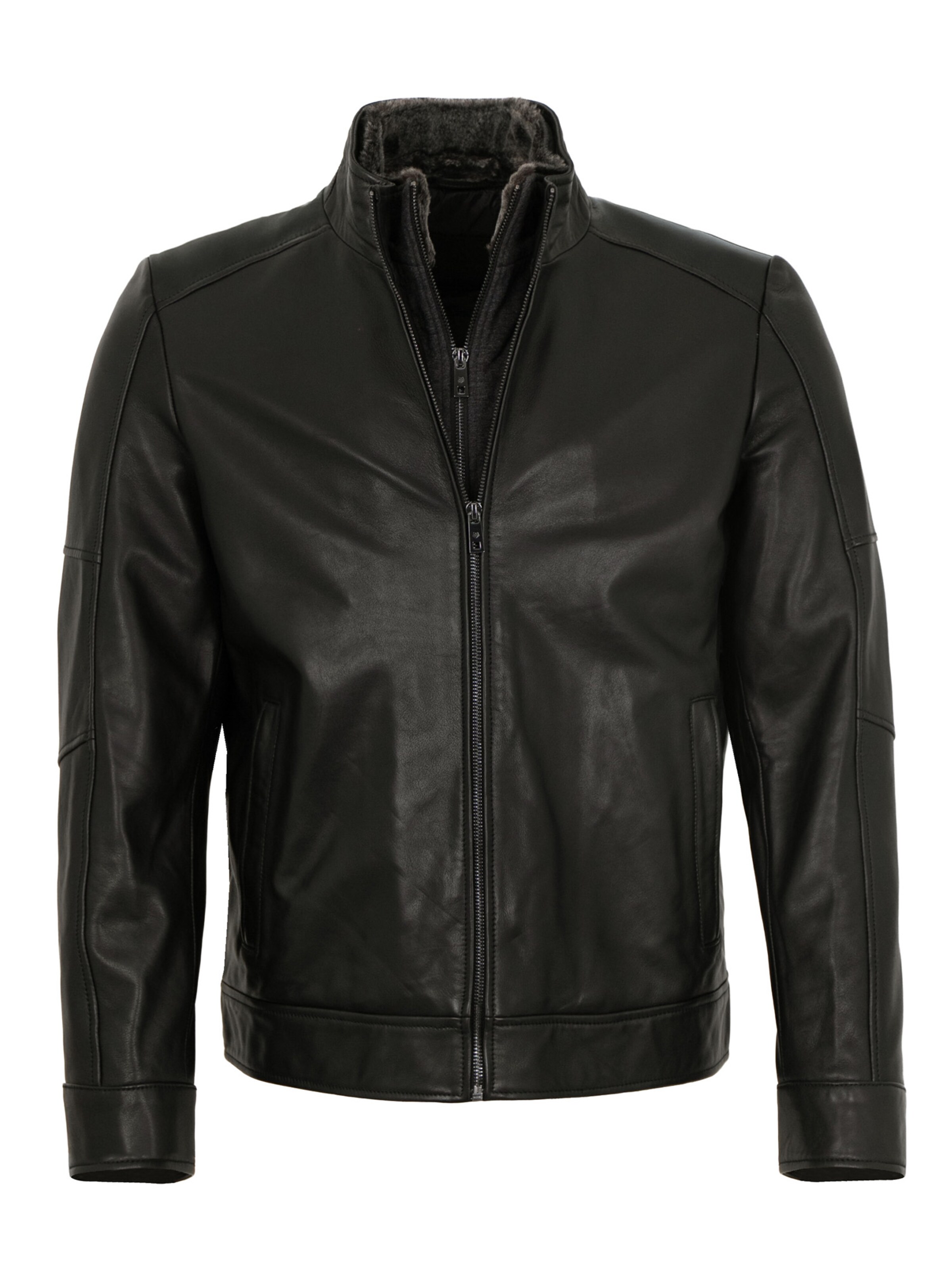 MILESTONE Übergangsjacke 'MSFranklin'‌‌‌ in Schwarz: Vorderseite