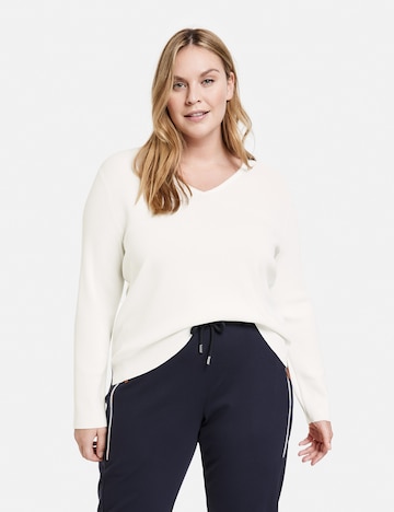 SAMOON Sweater in White: front