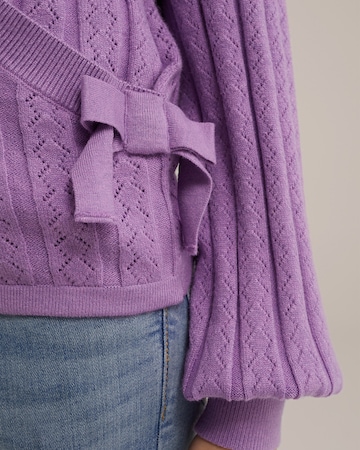 WE Fashion Knit cardigan in Purple