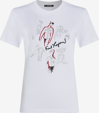 Marškinėliai 'Karl Series' iš Karl Lagerfeld, spalva – raudona / juoda / balta, Prekių apžvalga