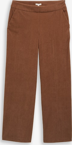 TOM TAILOR Wide leg Pantalon 'Lea' in Beige: voorkant