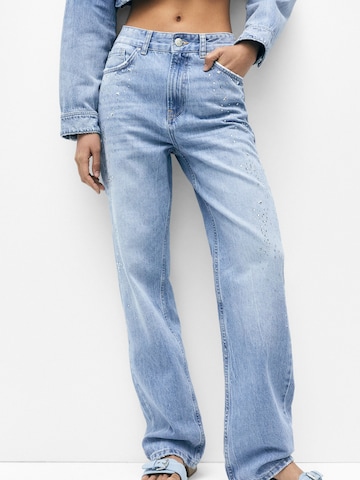 Pull&Bear Regular Jeans in Blue: front