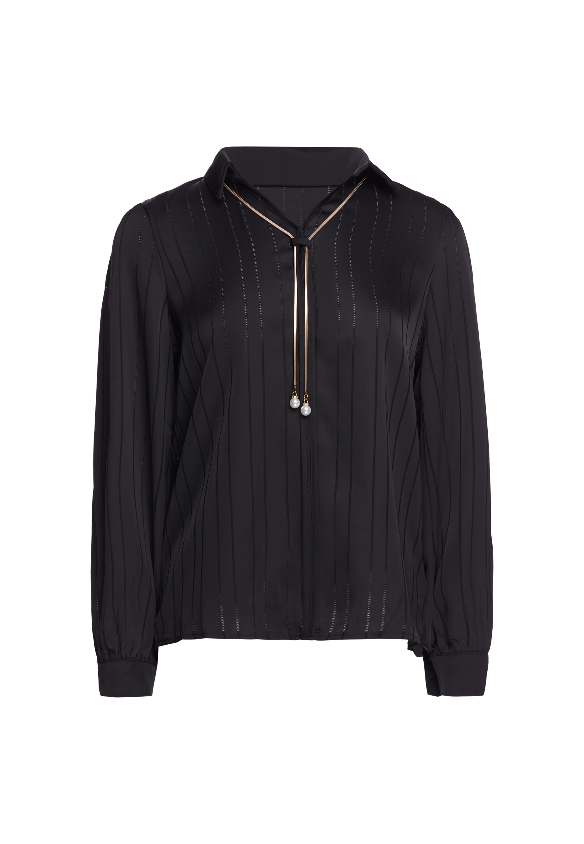 usha BLACK LABEL Blouse in Zwart: voorkant