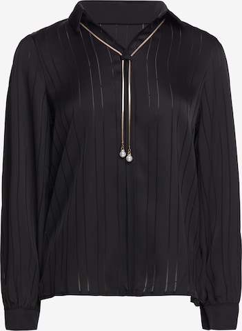 usha BLACK LABEL Blouse in Zwart: voorkant