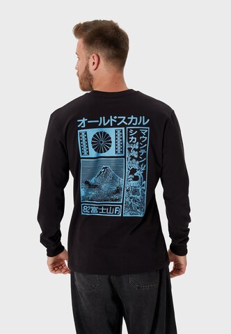 Oldskull Langarmshirt in Schwarz: Vorderseite