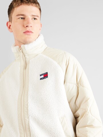 Tommy Jeans Fleece jas in Wit