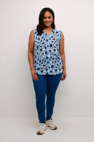 KAFFE CURVE Blouse 'Isma' in Blue