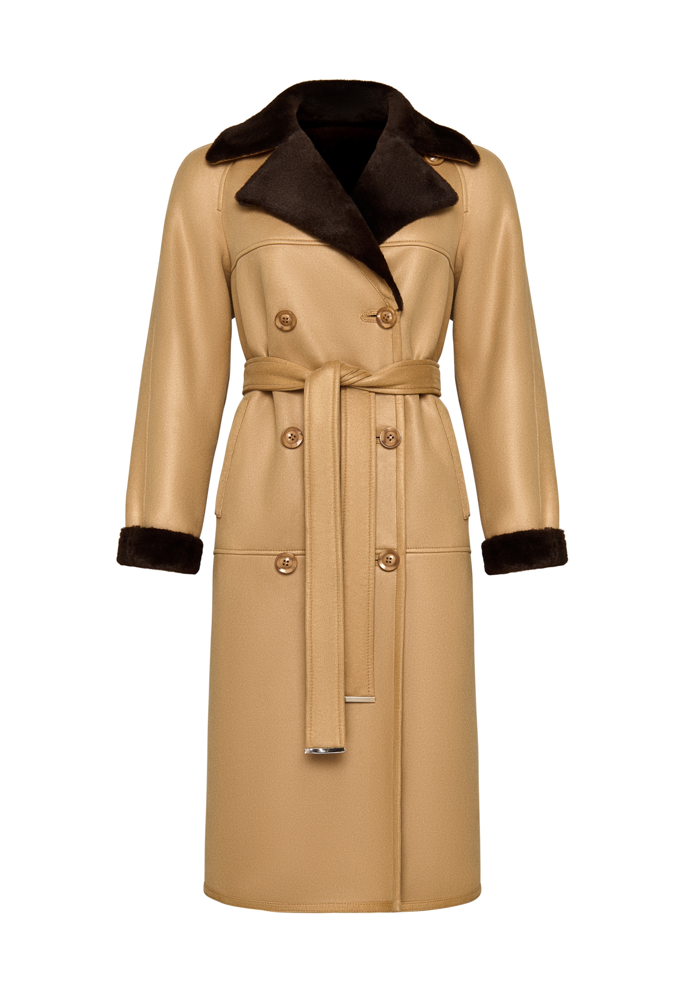 CESARE GASPARI Mantel in Beige: Vorderseite
