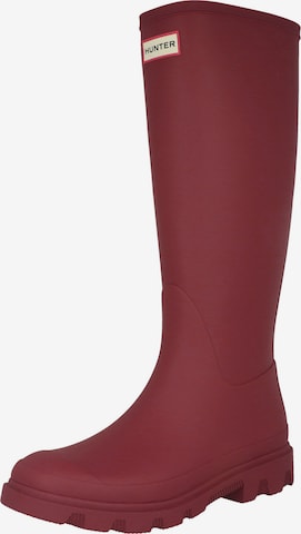 Bottes en caoutchouc HUNTER en rouge : devant