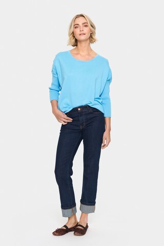 SAINT TROPEZ Sweater 'Mila' in Blue