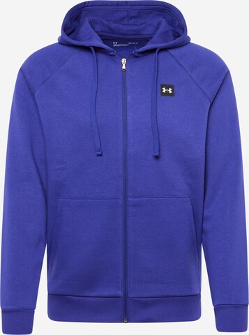 UNDER ARMOUR Athletic Zip-Up Hoodie 'Rival' in Blue: front