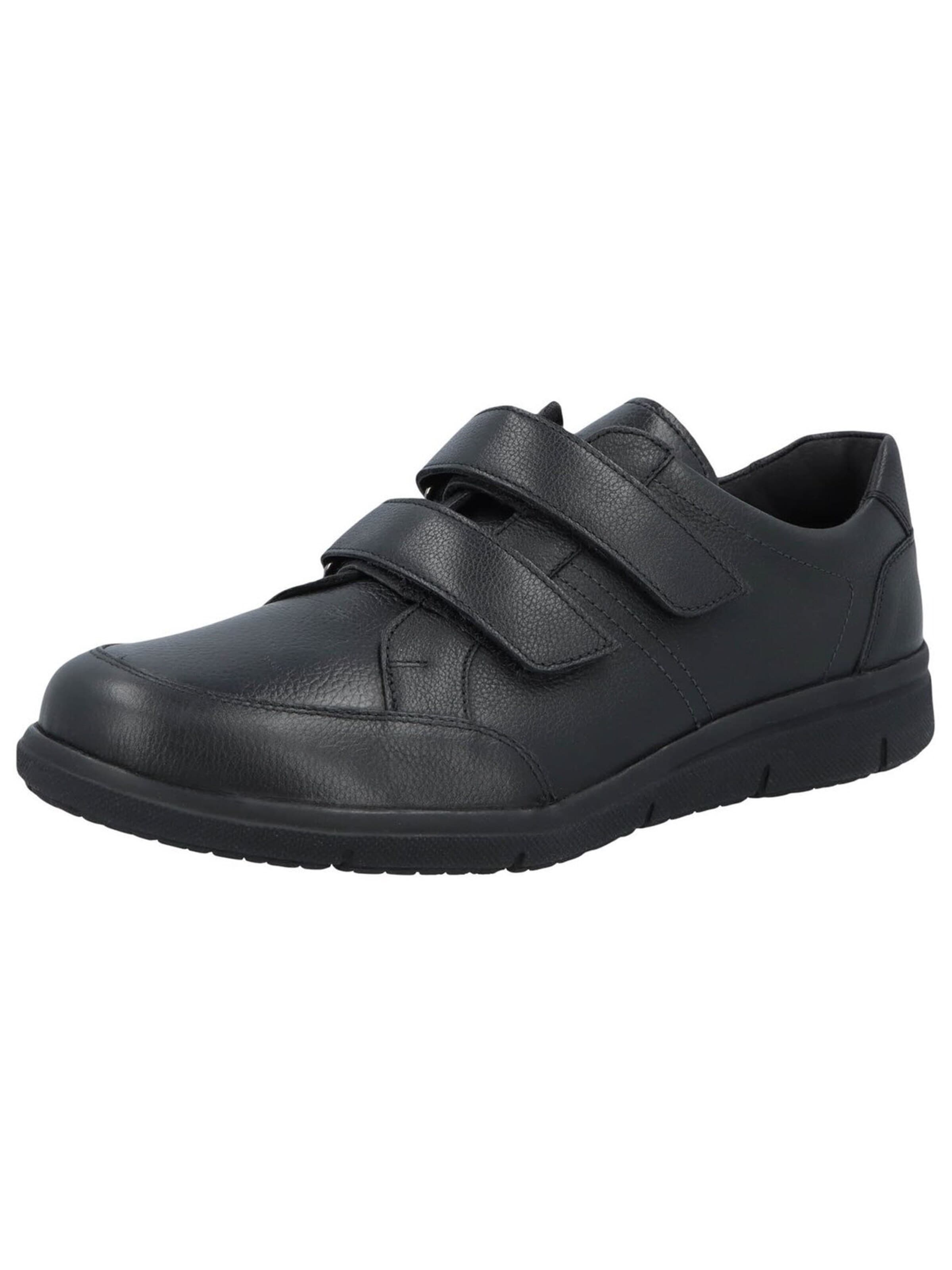 SOLIDUS - Zapatos con cordón 'Sneaker Low Herren 64500 00091 Echtleder in schwarz' en negro: frente