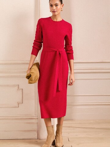 love & roses Gebreide jurk in Rood