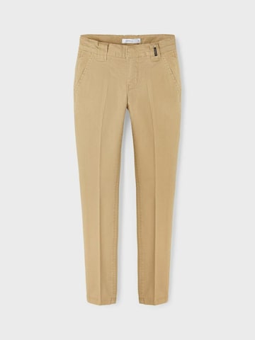 NAME IT Regular Trousers 'SILAS' in Beige